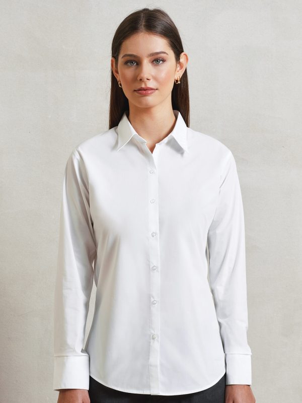 Women's supreme poplin long sleeve shirt