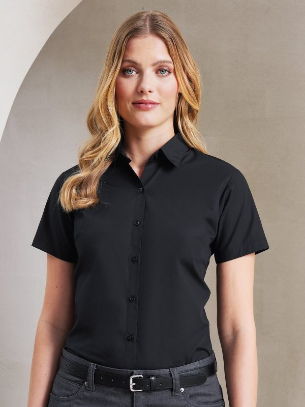 Women's supreme poplin short sleeve shirt