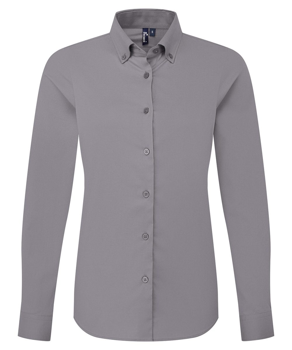 Steel Grey Women’s ‘Supreme’ Oxford long sleeve shirt