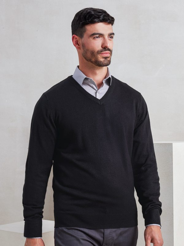 'Essential' acrylic v-neck sweater