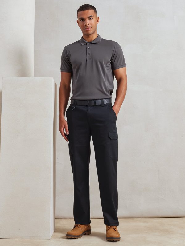 Stretchchecker work cargo trousers