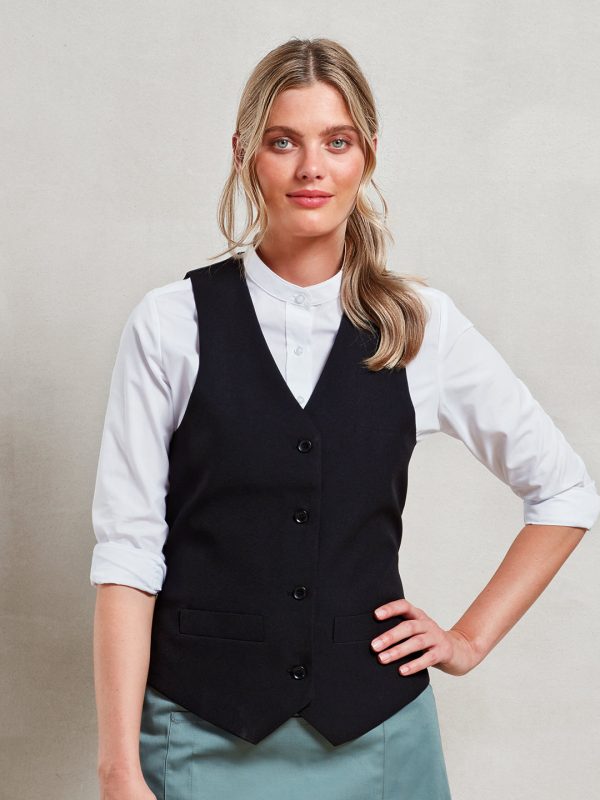 Women's lined polyester waistcoat