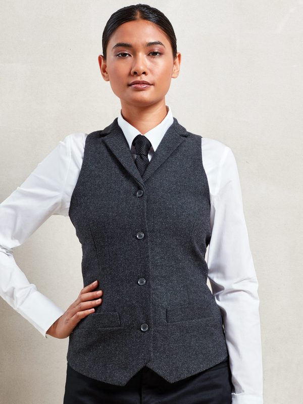 Women's herringbone waistcoat