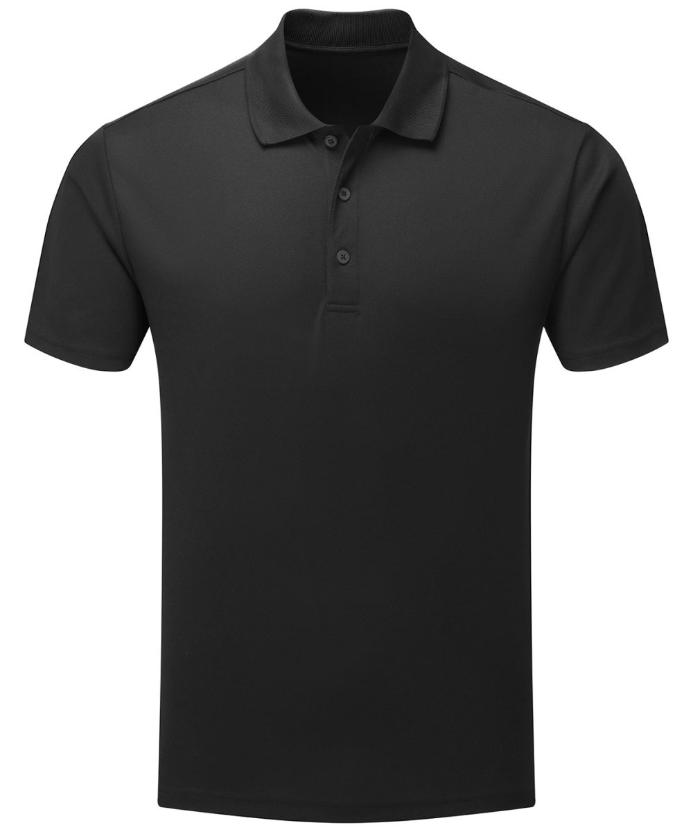 Black Men’s Spun Dyed Recycled Polo Shirt