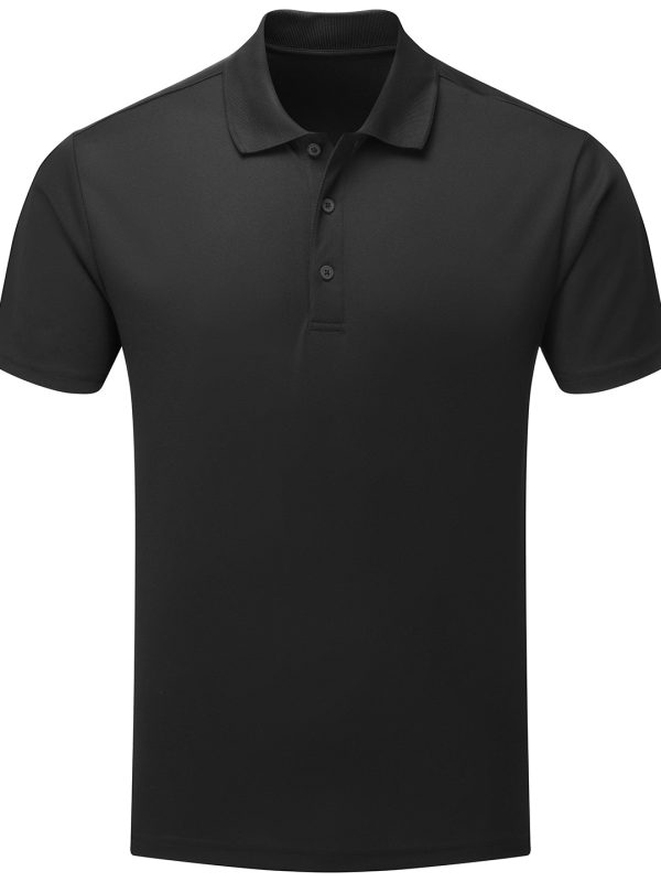 Black Men’s Spun Dyed Recycled Polo Shirt