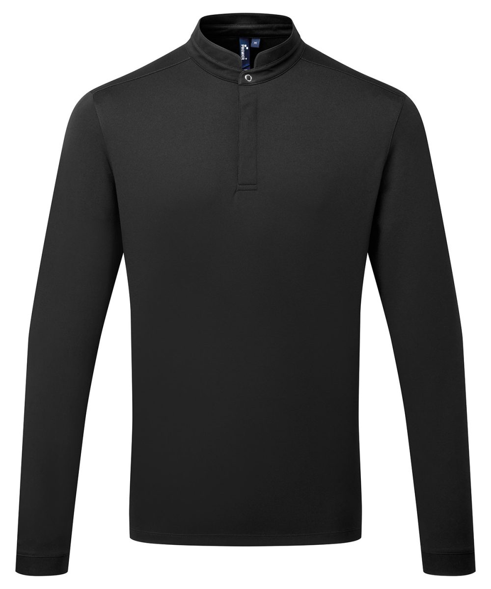 Black Essential Coolchecker® long sleeve chef’s shirt