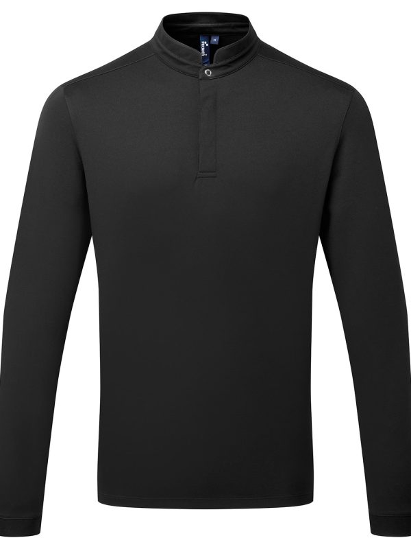 Black Essential Coolchecker® long sleeve chef’s shirt