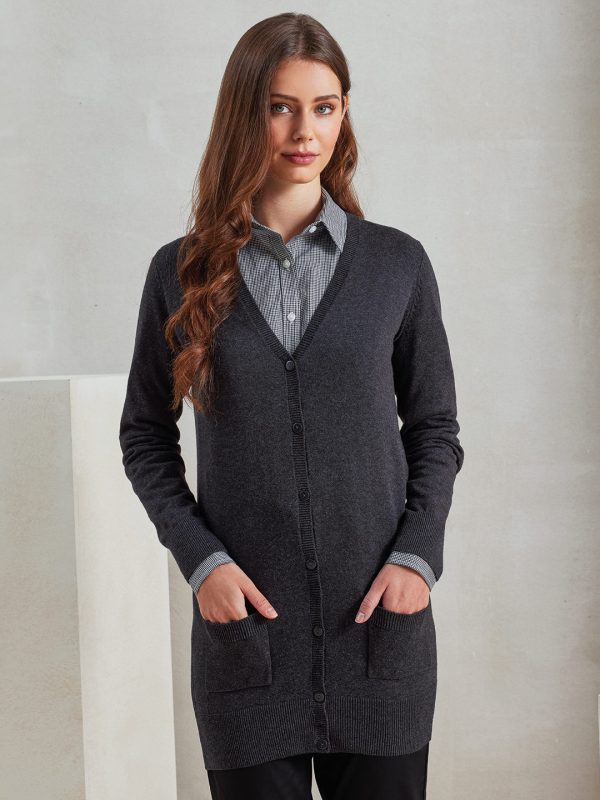 Women's longline knitted cardigan