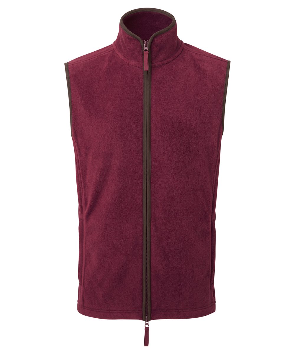 Burgundy/Brown Artisan fleece gilet