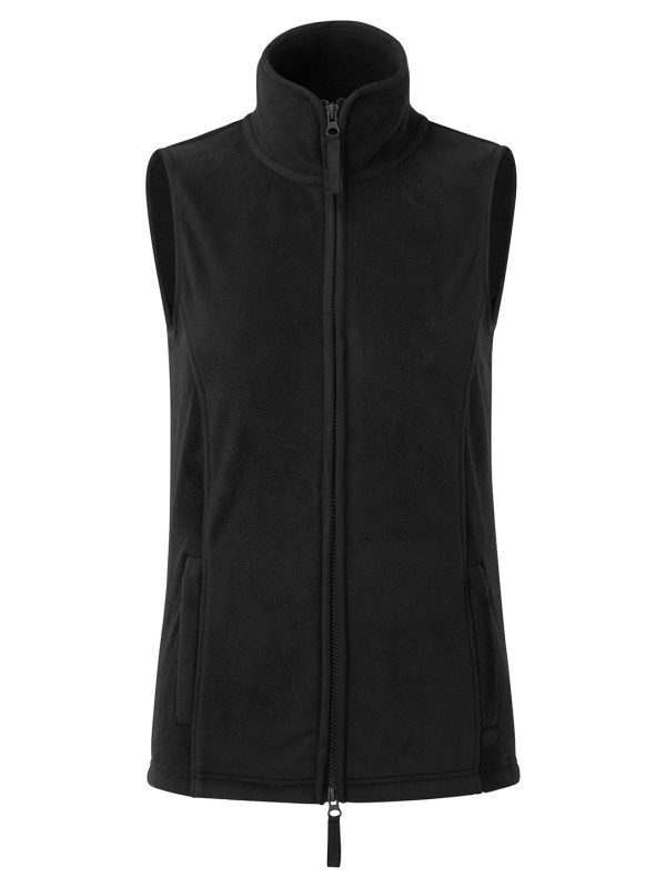 Black/Black Women’s artisan fleece gilet