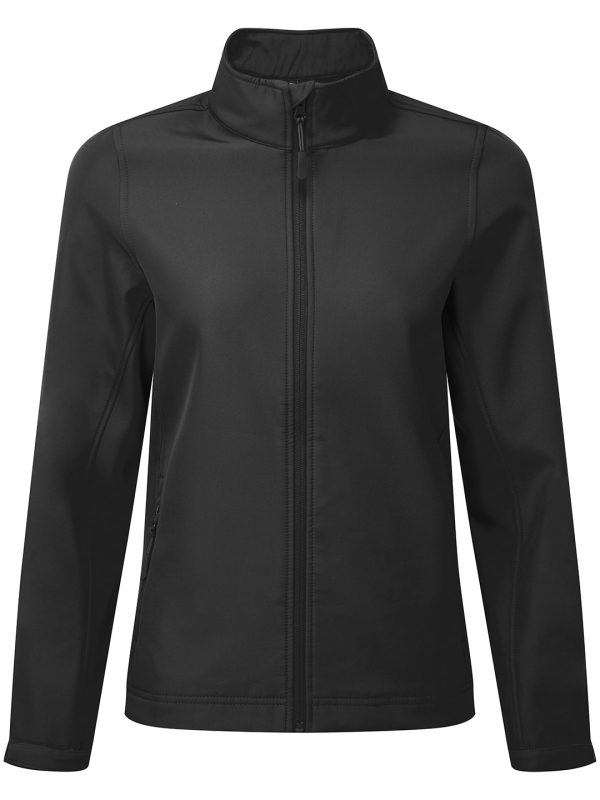 Black Women’s Windchecker® printable and recycled softshell jacket