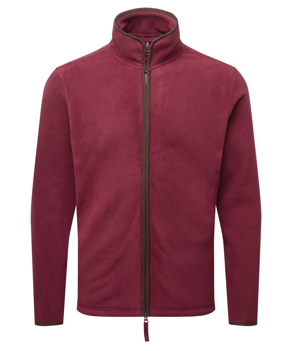 Burgundy/Brown Artisan fleece jacket