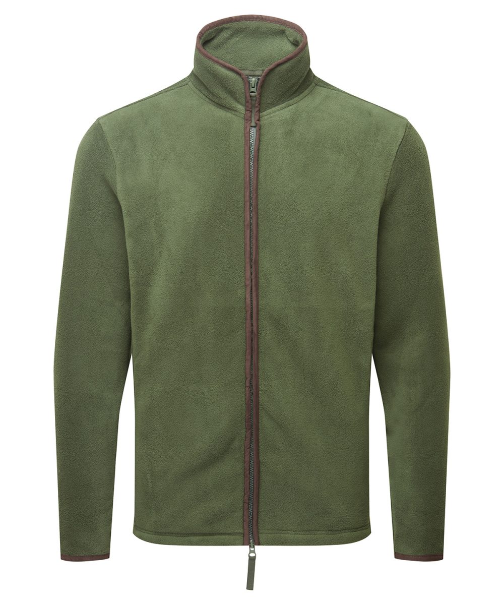 Moss Green/Brown Artisan fleece jacket