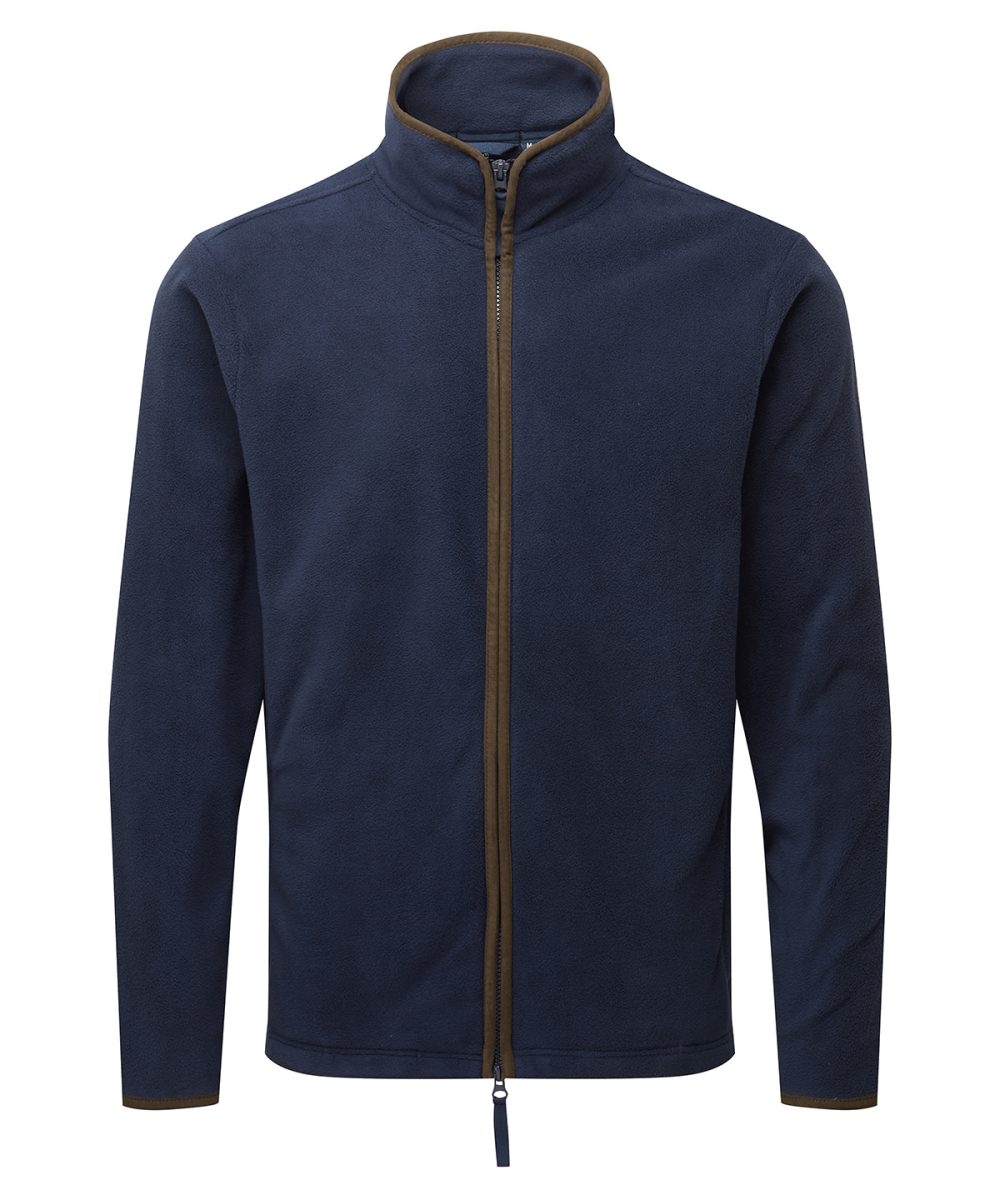 Navy/Brown Artisan fleece jacket