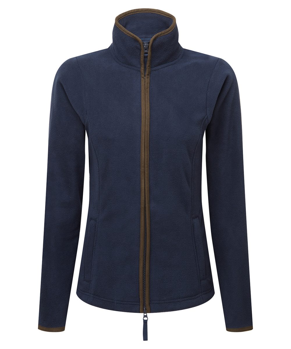 Navy/Brown Women’s artisan fleece jacket