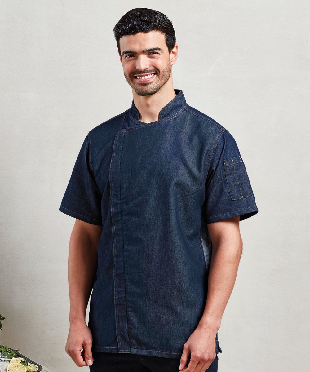 Chef's zip-close short sleeve jacket