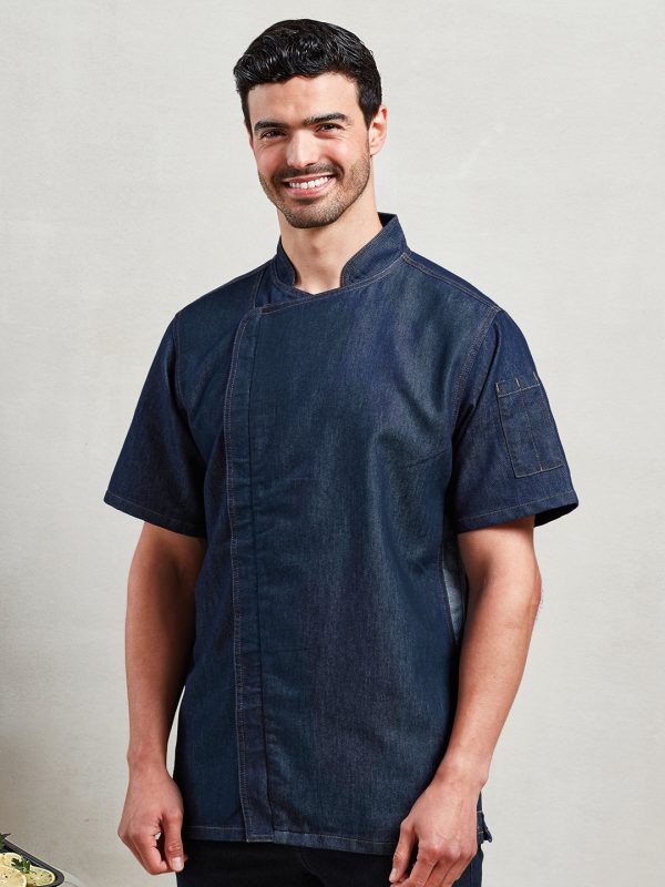 Chef's zip-close short sleeve jacket