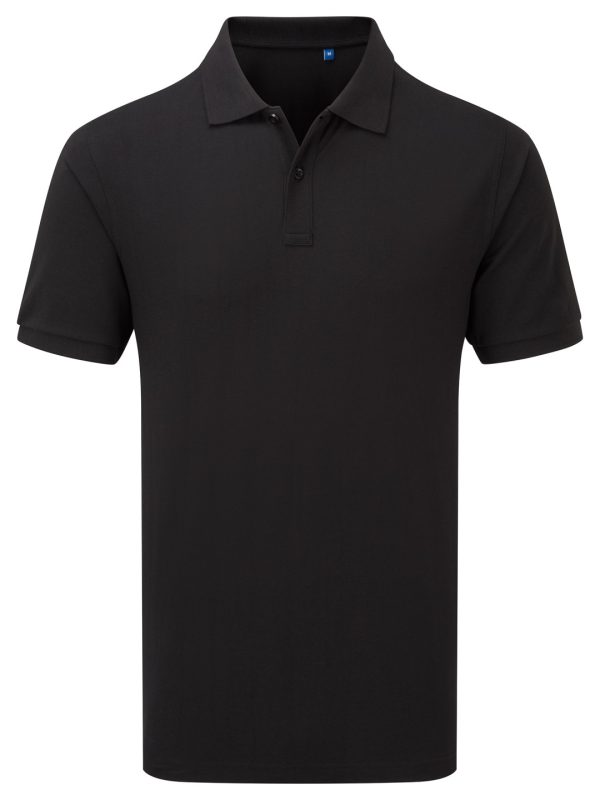 Black ‘Essential’ unisex short sleeve workwear polo shirt