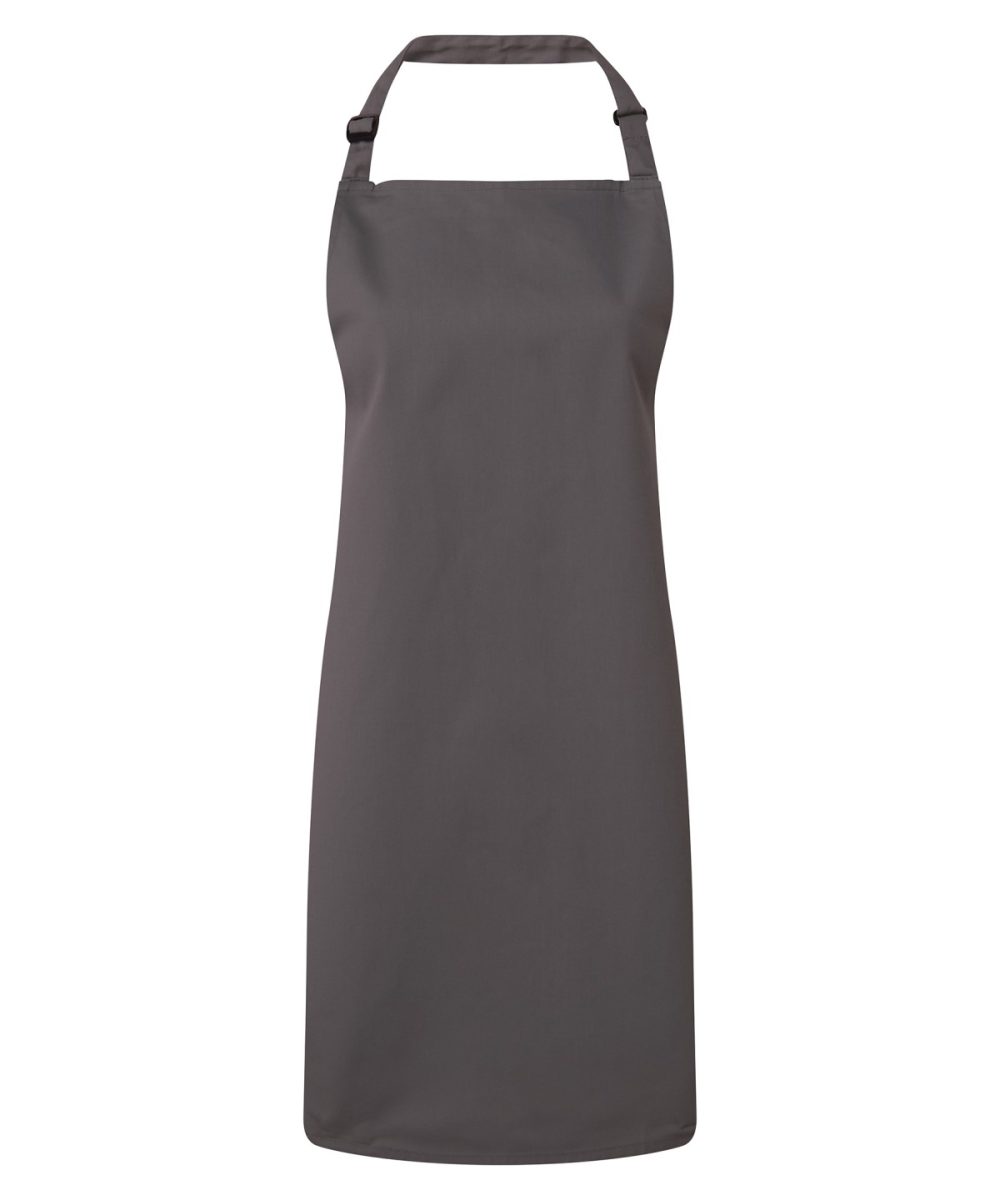 Dark Grey Antimicrobial bib apron