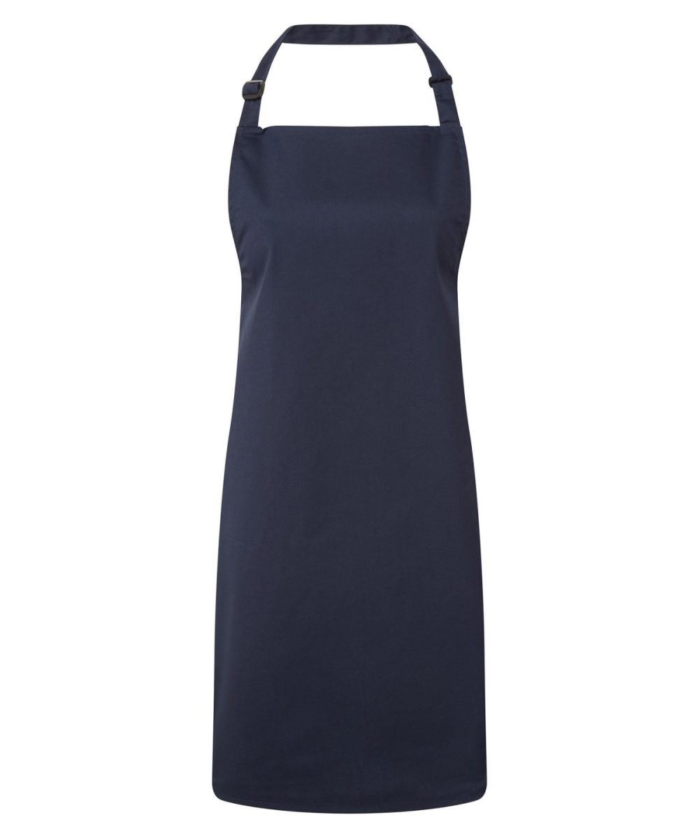 Navy Antimicrobial bib apron