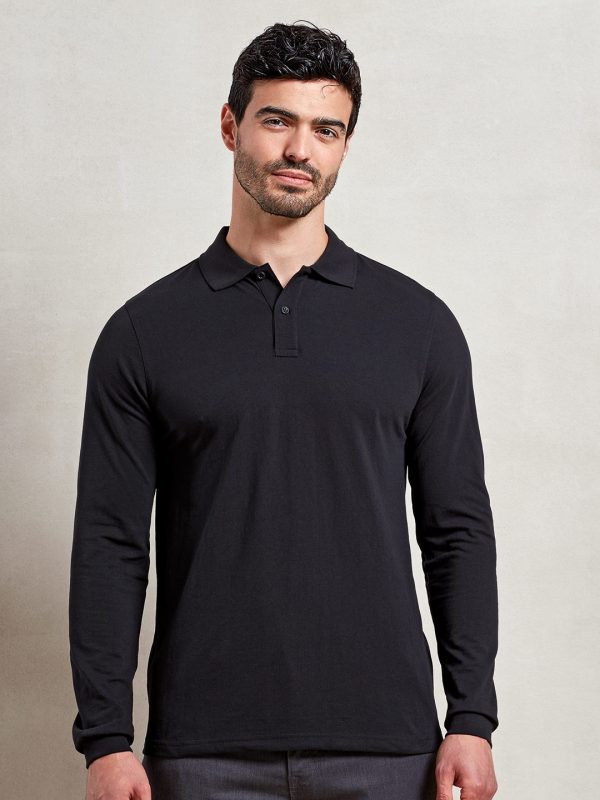 ‘Essential’ unisex long sleeve workwear polo shirt