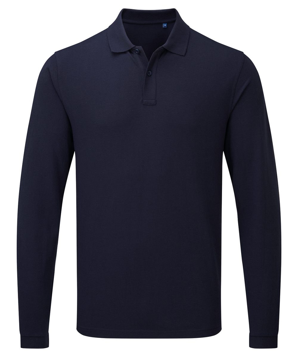 Navy ‘Essential’ unisex long sleeve workwear polo shirt