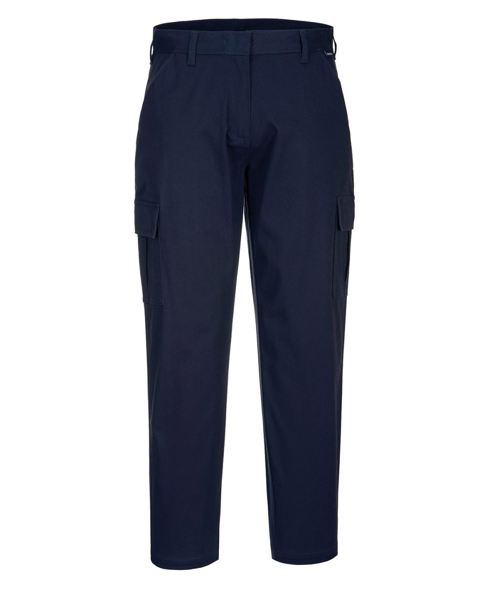 Dark Navy Women's stretch cargo trousers (S233) slim fit