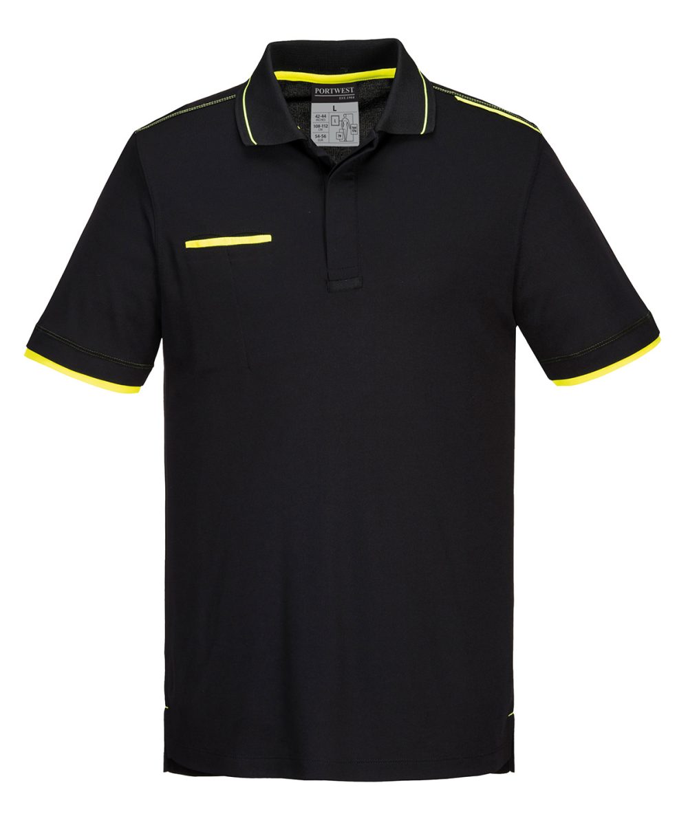 Black WX3 Eco polo shirt (T722)