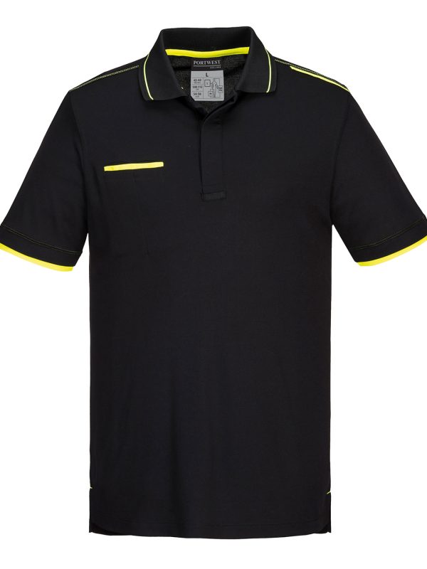 Black WX3 Eco polo shirt (T722)