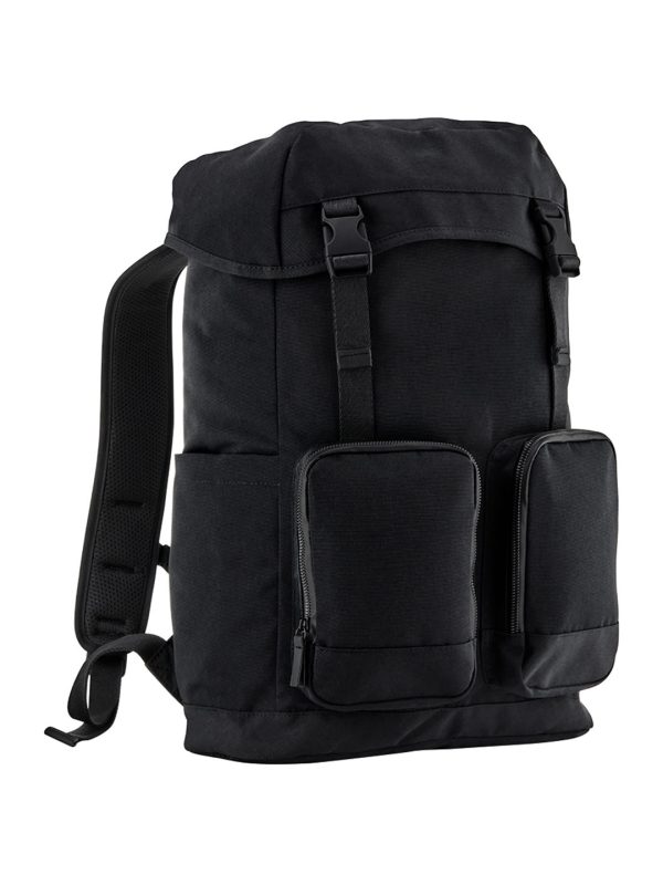 Black Stockholm laptop rucksack