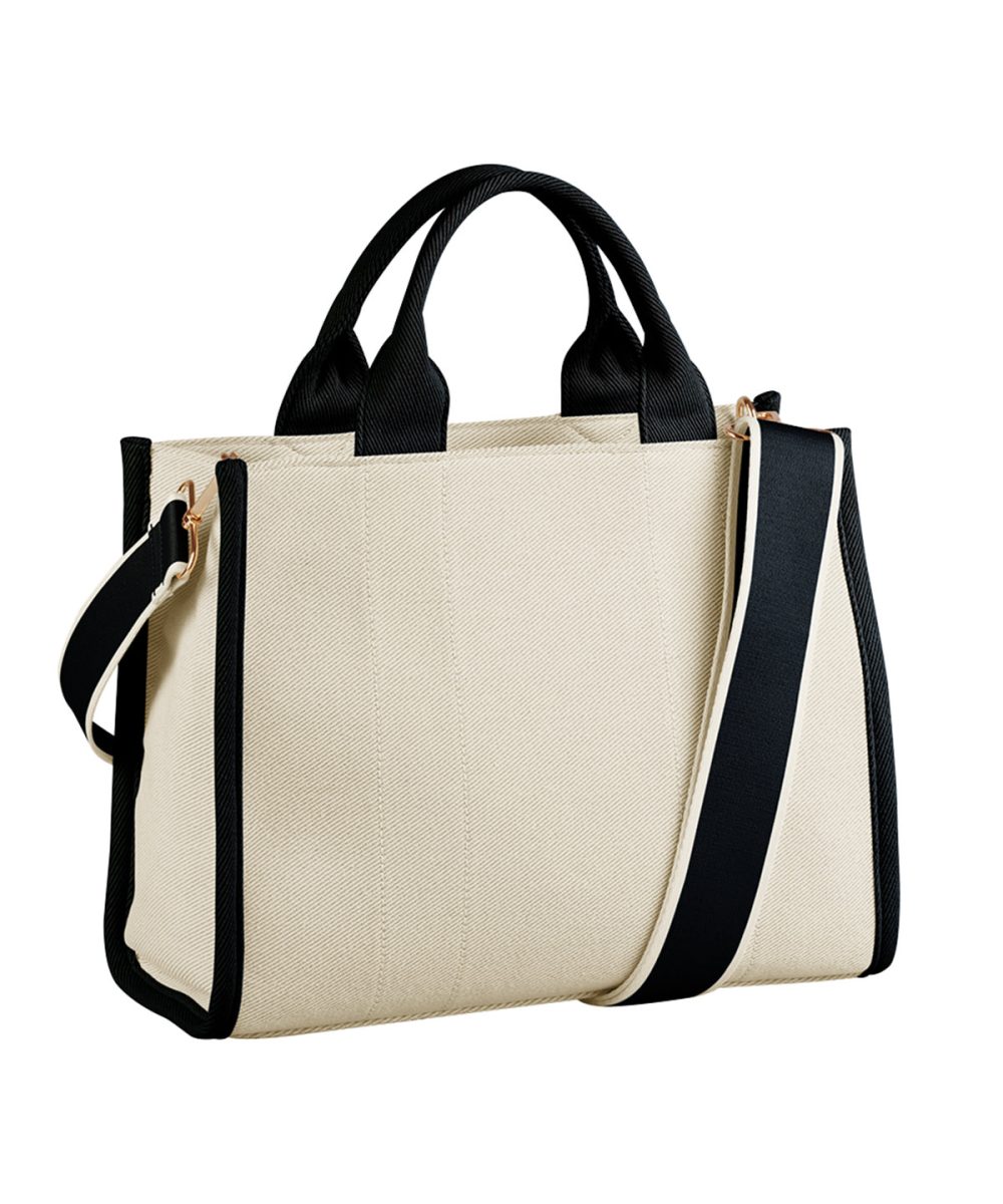 Natural/Black Puerto medium tote