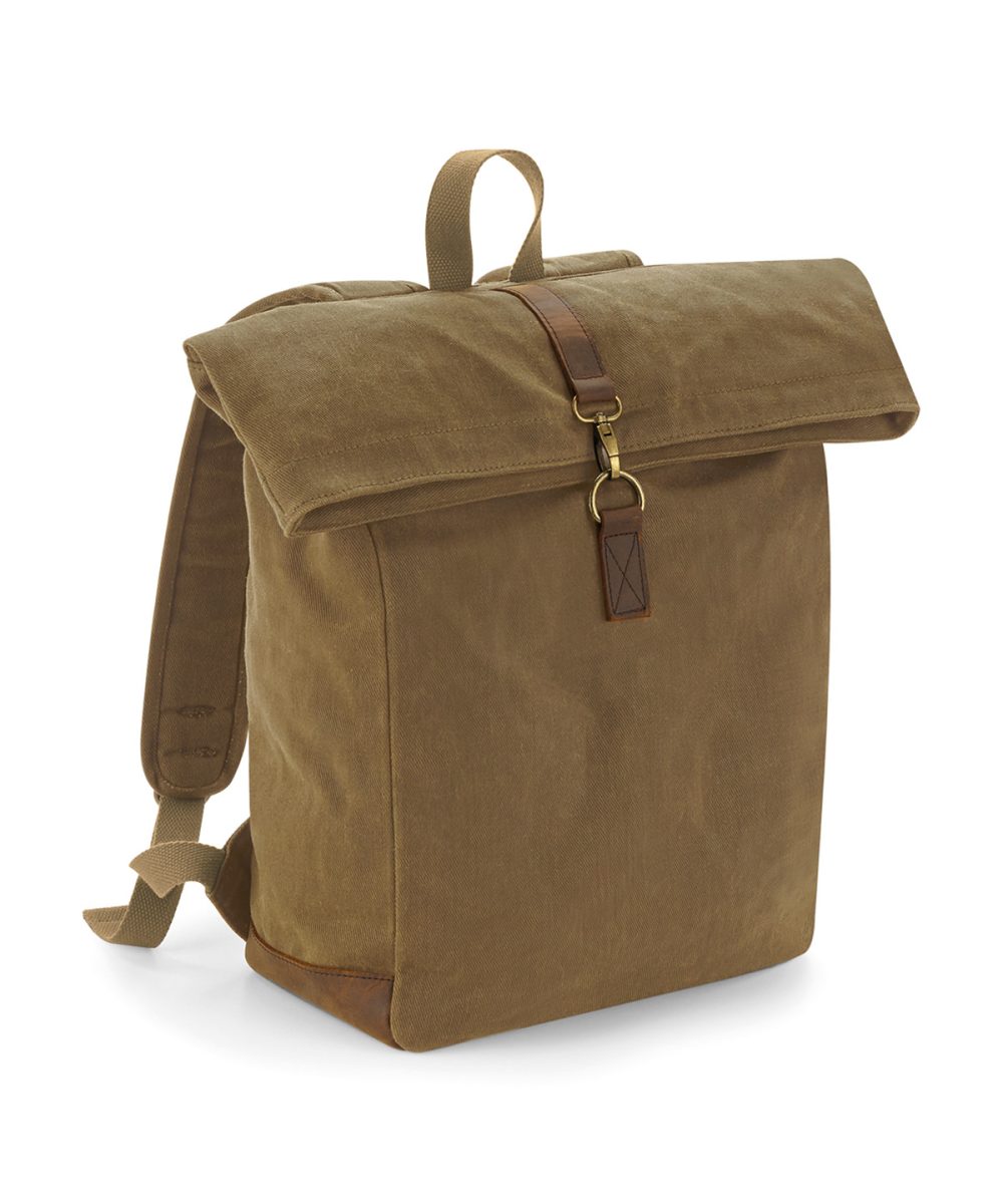 Desert Sand Heritage waxed canvas backpack