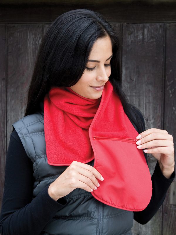 Polartherm™ fleece scarf with zip pocket