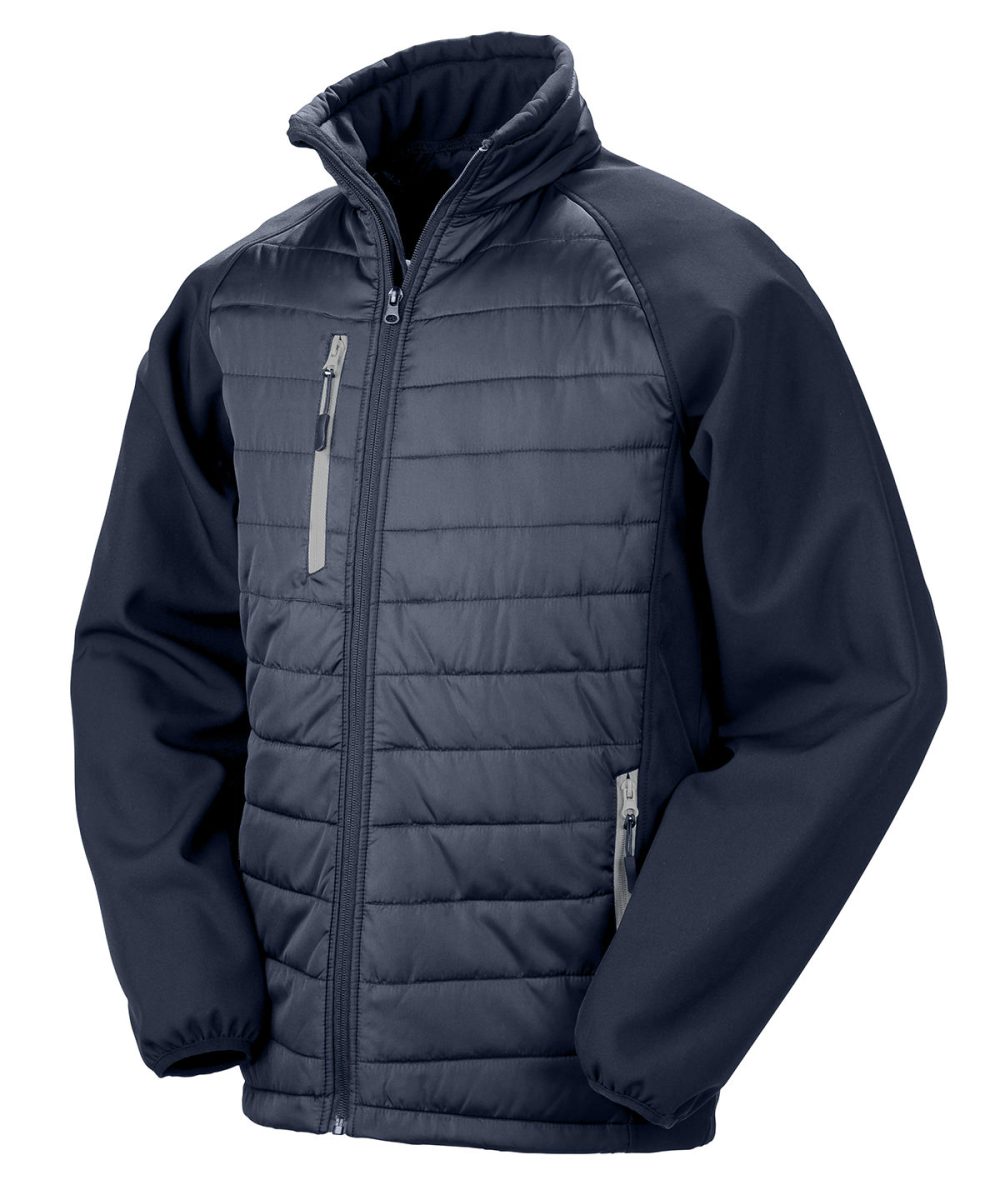 Navy/Grey Compass padded softshell jacket