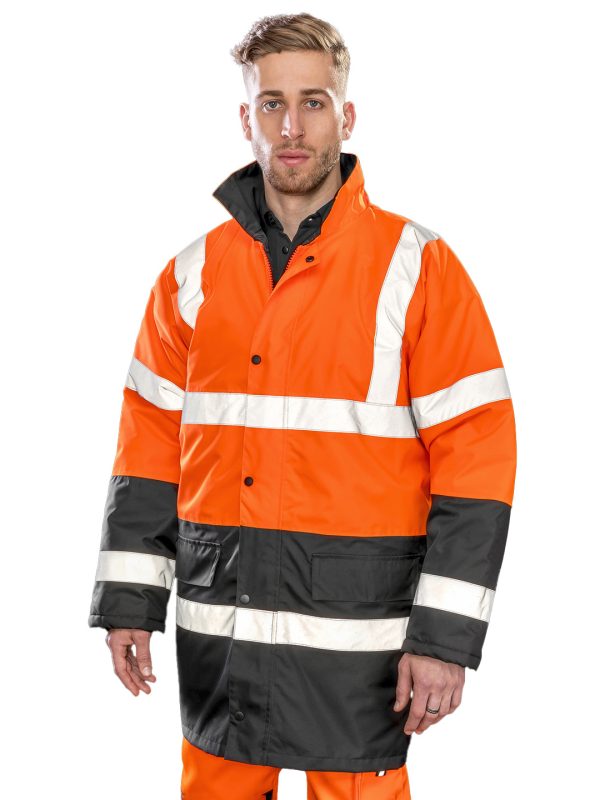 Motorway two-tone safety coat