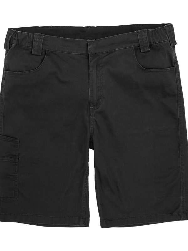 Black Super-stretch slim chino shorts