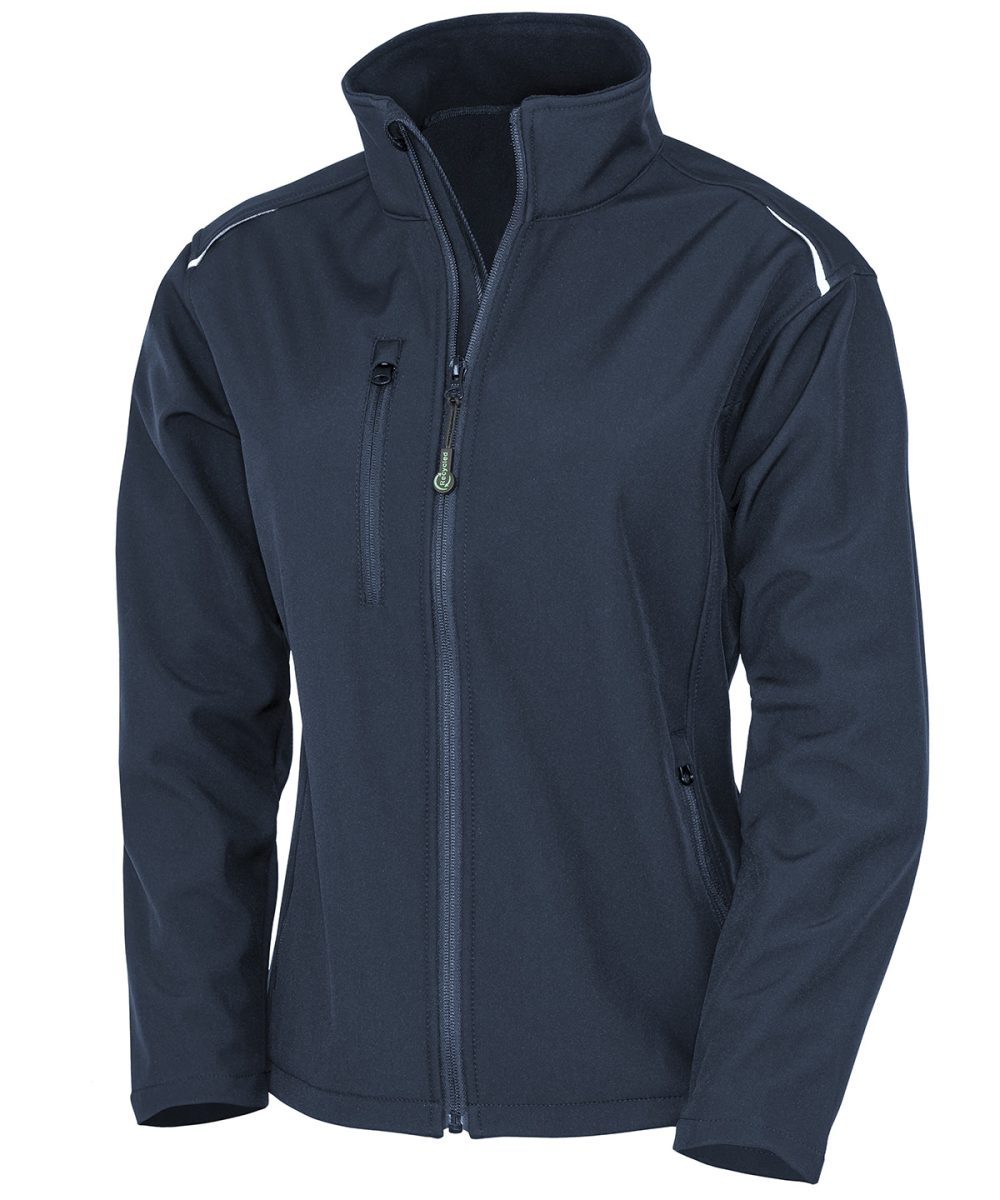 Navy Women's recycled 3-layer printable softshell jacket