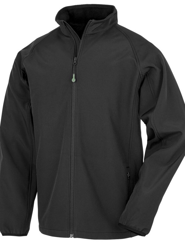 Black Recycled 2-layer printable junior softshell