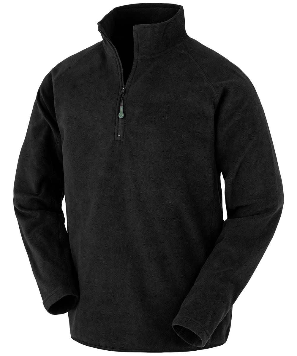 Black Recycled microfleece top