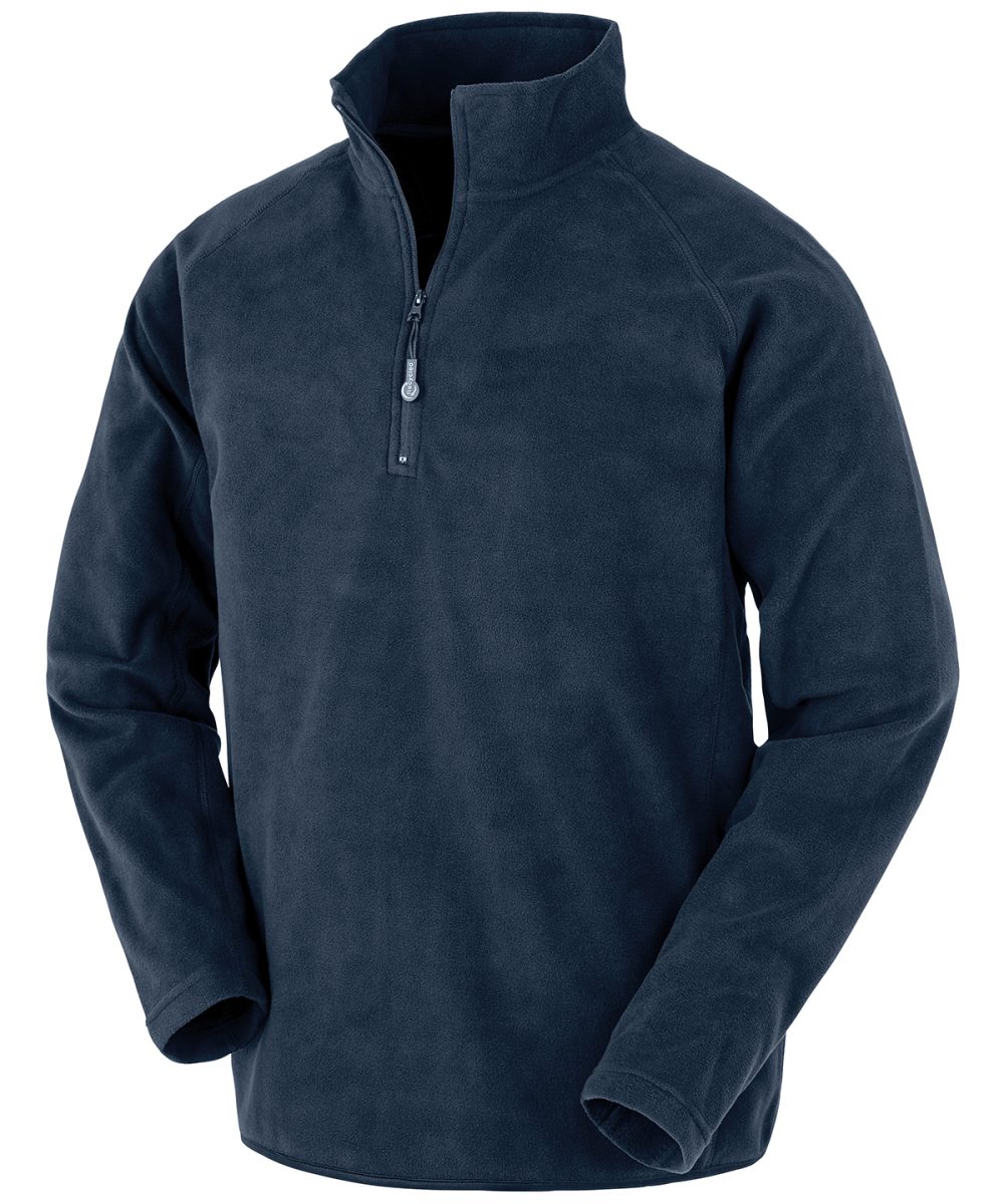 Navy Recycled microfleece top