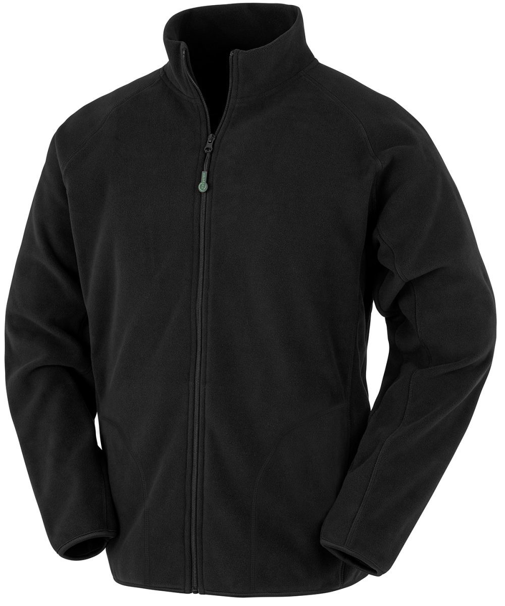 Black Recycled microfleece jacket