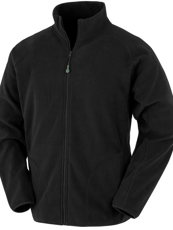 Black Recycled microfleece jacket