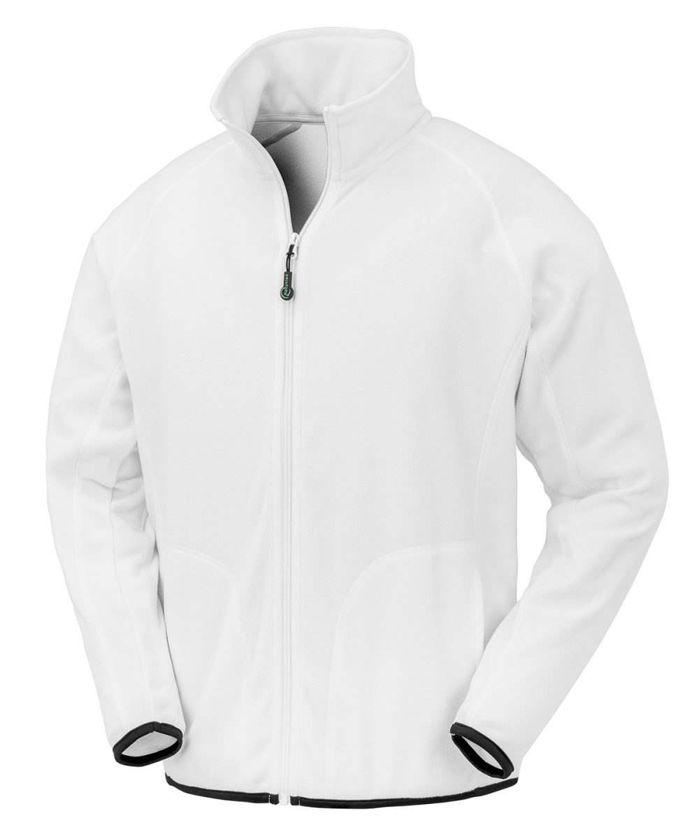 White Recycled microfleece jacket