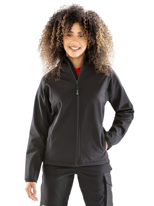 Women’s recycled 3-layer printable hooded softshell