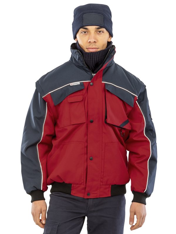 Work-Guard zip sleeve heavy-duty pilot jacket