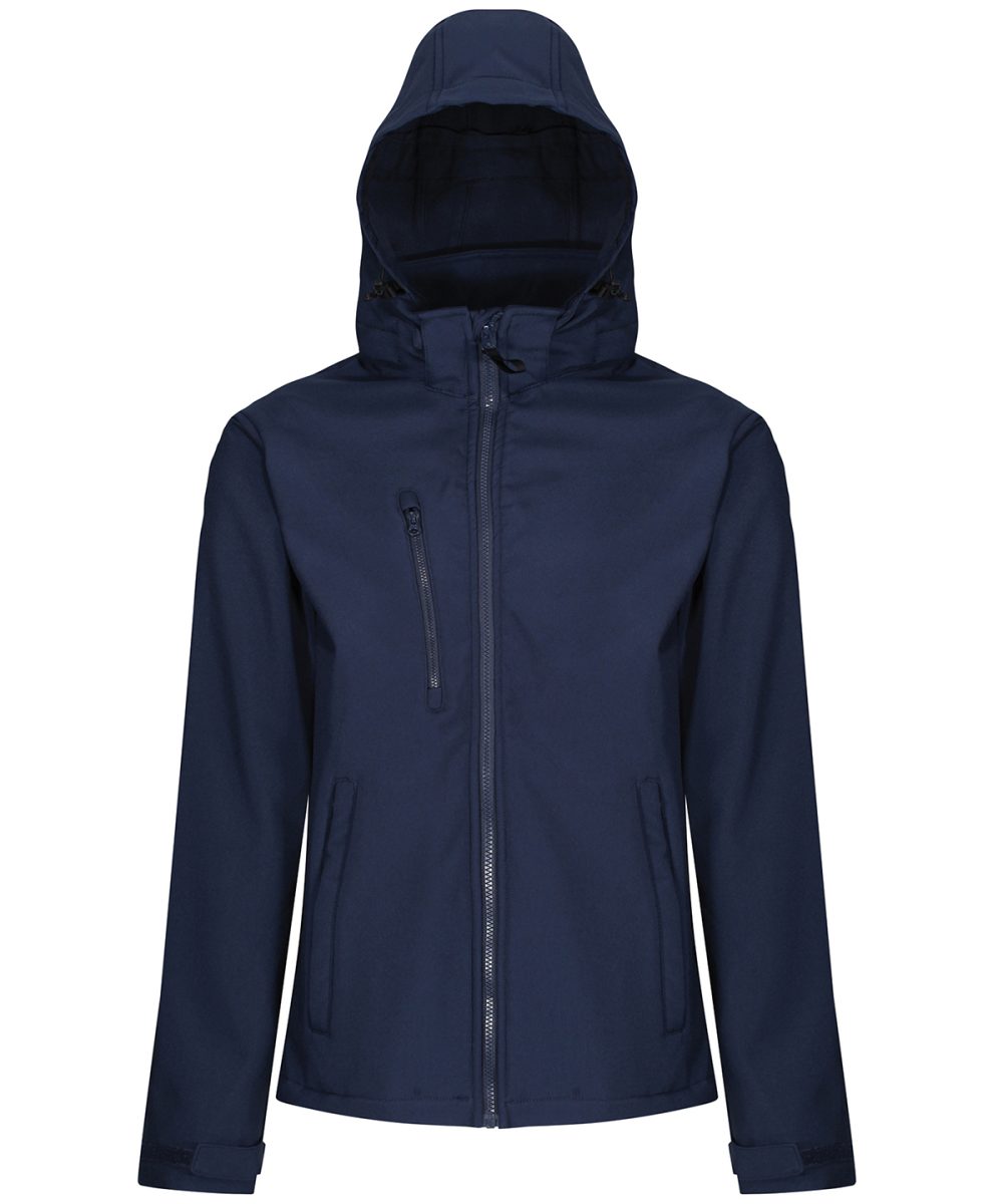 Navy Venturer 3-layer hooded softshell jacket