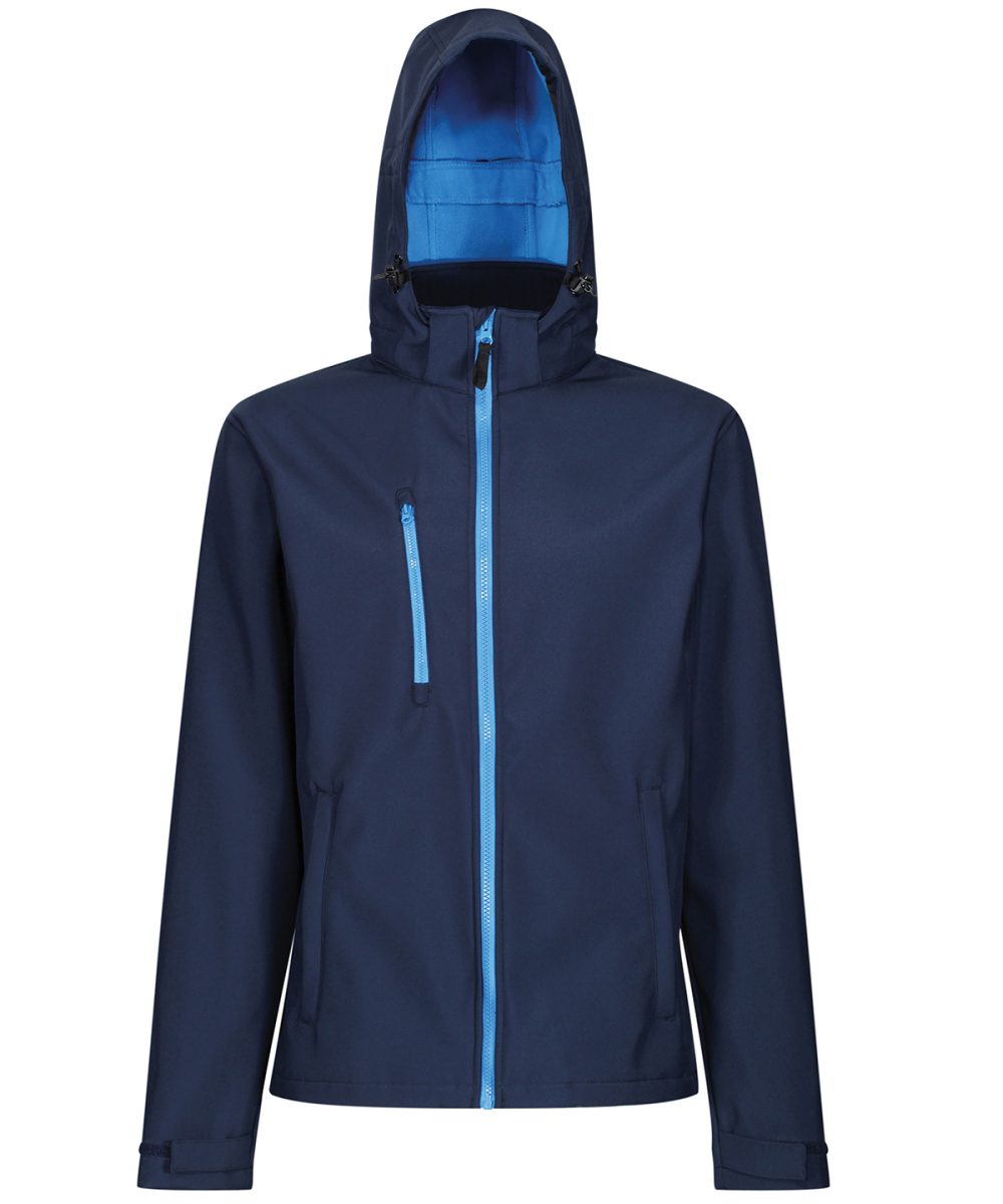 Navy/French Blue Venturer 3-layer hooded softshell jacket