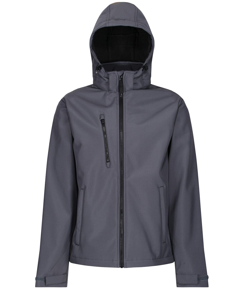 Seal Grey/Black Venturer 3-layer hooded softshell jacket