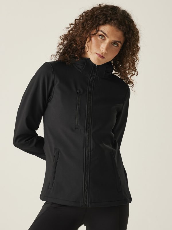 Women's venturer 3-layer hooded softshell jacket