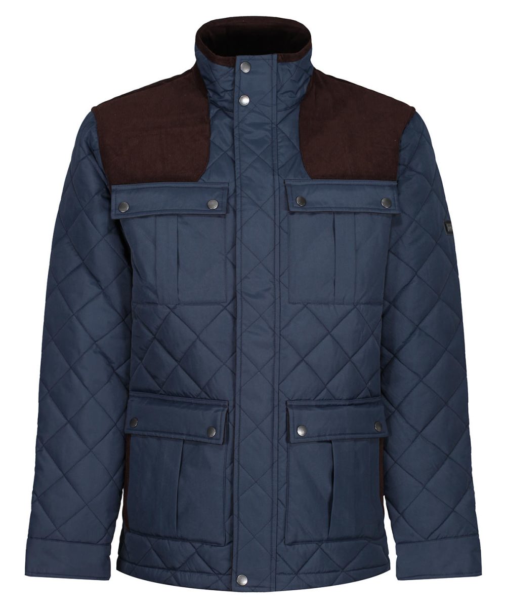 Navy Padbury diamond quilt jacket